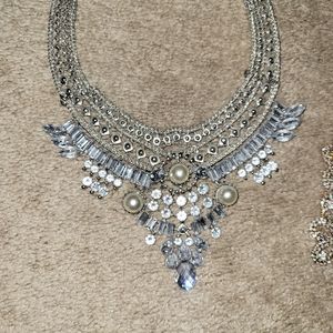 4 pieces necklace bundle abd red dress